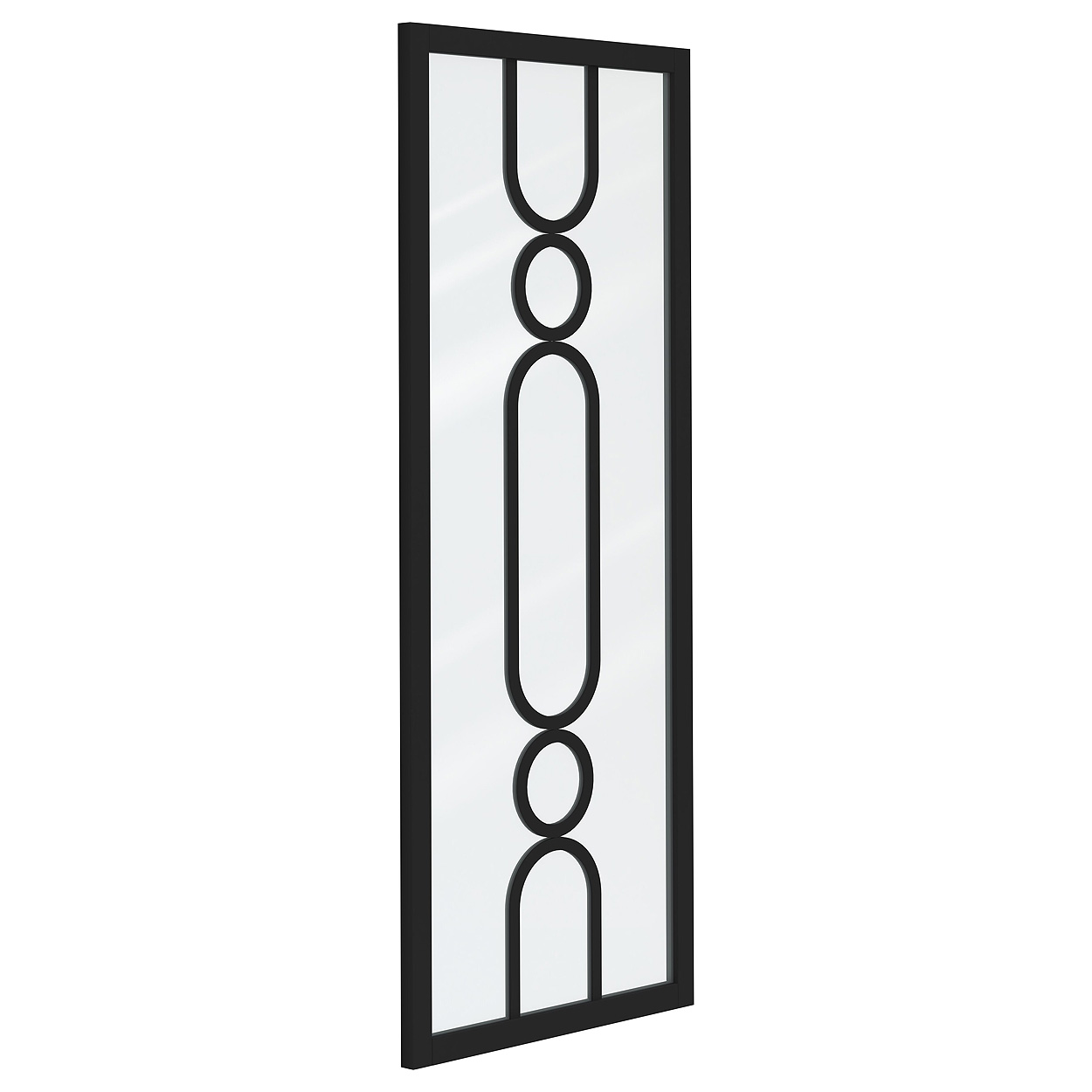Binnendeur Skantrae SSL 14523 Blank Glas Zwart Gelakt